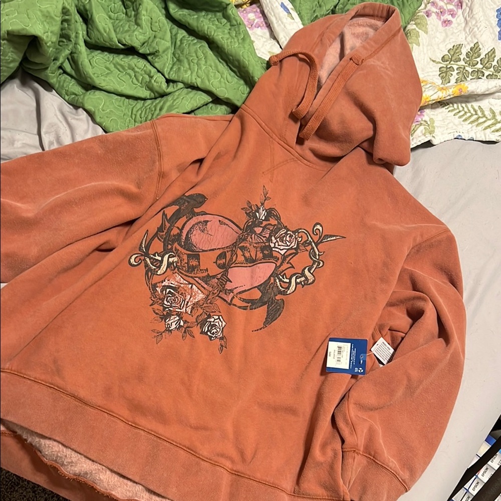 Rust Orange Arizona Jean Graphic Hoodie